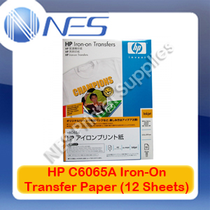 HP Genuine C6065A A4 Iron-On Transfer Paper (12 Sheets) 170GSM (210mmx297 mm) *** FREE SHIPPING !!! ***